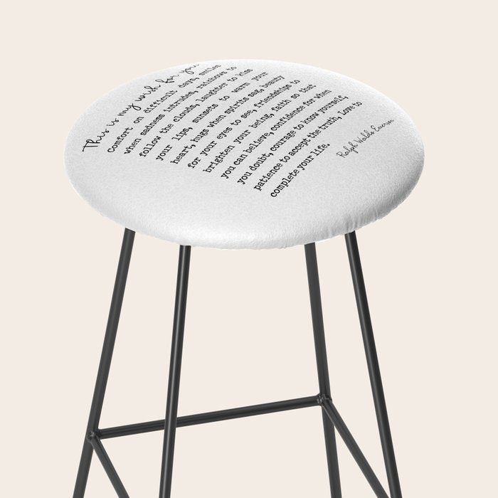 Ralph Waldo Emerson Quote, My Wish For You Stool Gallery Image 2