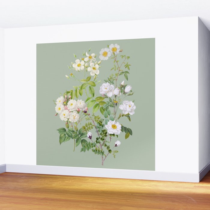 Purest Bloom Botanical Collage Wall Mural Gallery Image 2