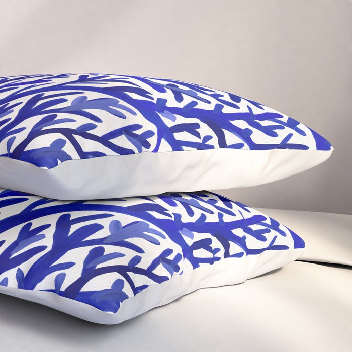 Fan Coral - Navy Pillow Sham Gallery Image 3