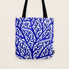 Fan Coral - Navy Tote Bag Gallery Image 1