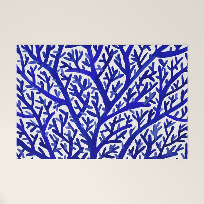 Fan Coral - Navy Welcome Mat Gallery Image 1