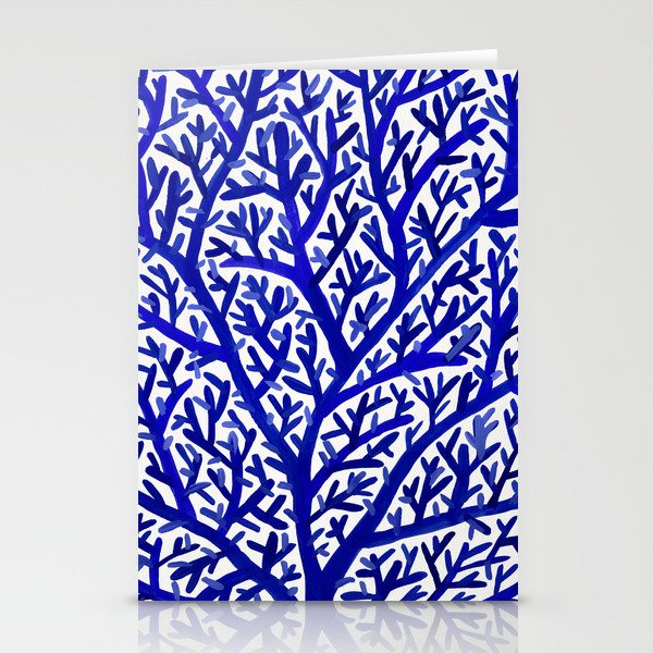 Fan Coral - Navy Stationery Card Gallery Image 2