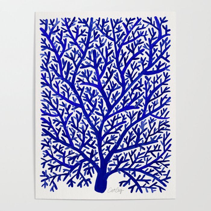 Fan Coral - Navy Poster Gallery Image 4