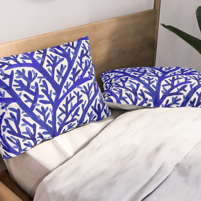 Fan Coral - Navy Pillow Sham Gallery Image 2