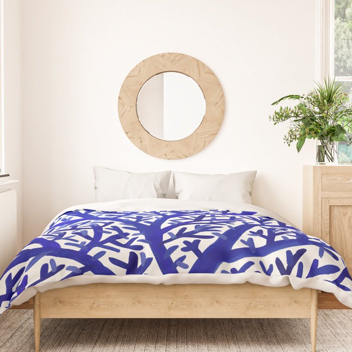 Fan Coral - Navy Duvet Cover Gallery Image 3