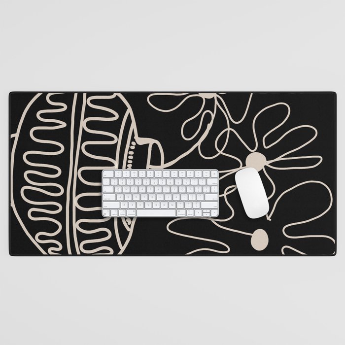 mini mid-century pot  Desk Mat Gallery Image 1