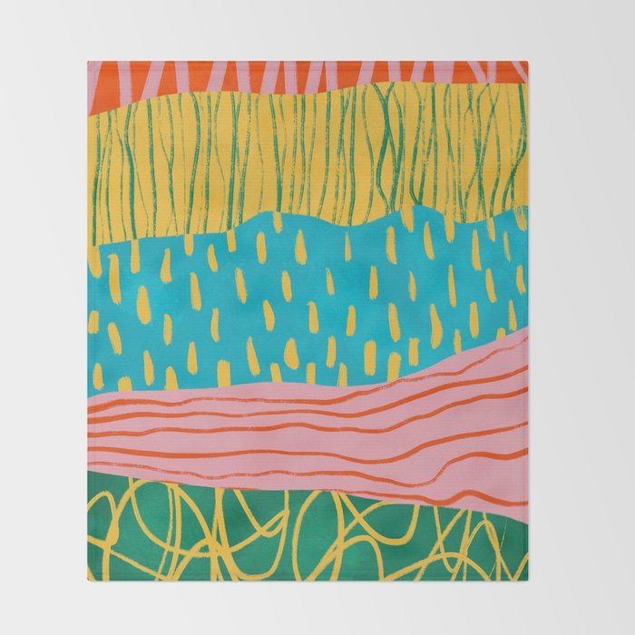 Pop Pattern Collage | PATTERN 10: The Retro Edition Throw Blanket Gallery Image 2