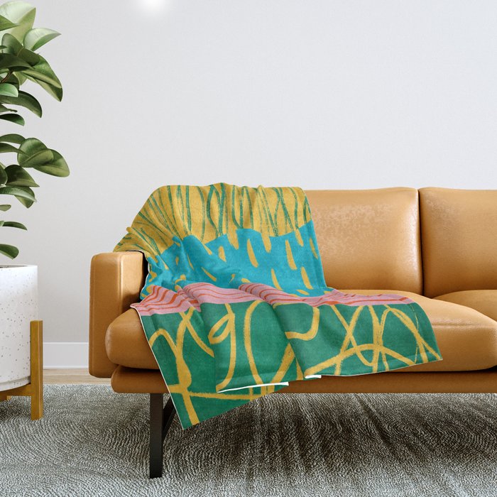Pop Pattern Collage | PATTERN 10: The Retro Edition Throw Blanket Gallery Image 1