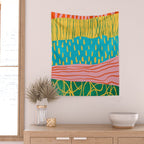Pop Pattern Collage | PATTERN 10: The Retro Edition Wall Tapestry Gallery Image 2