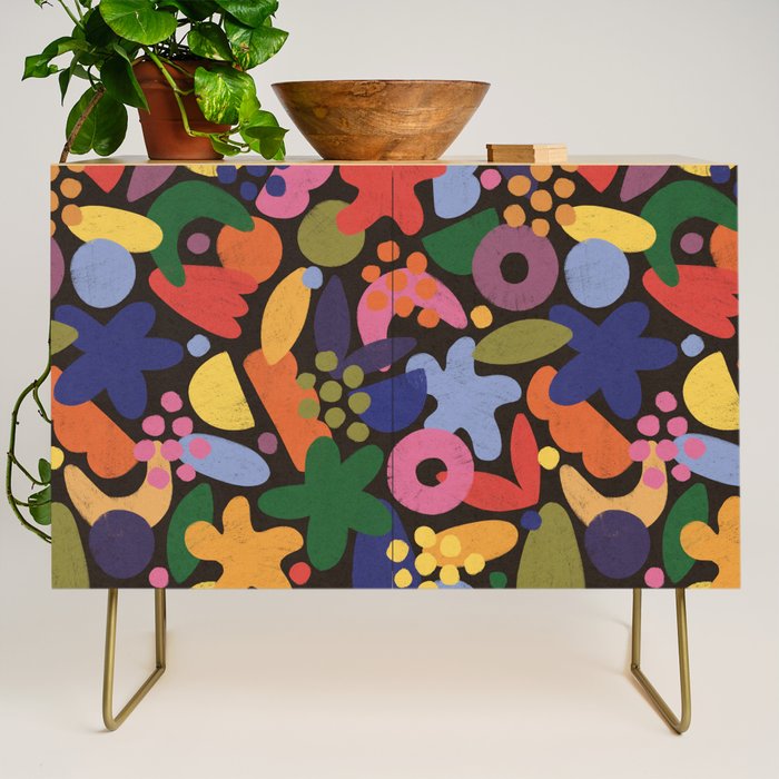 Bright Abstract Pattern #2 Credenza Gallery Image 1