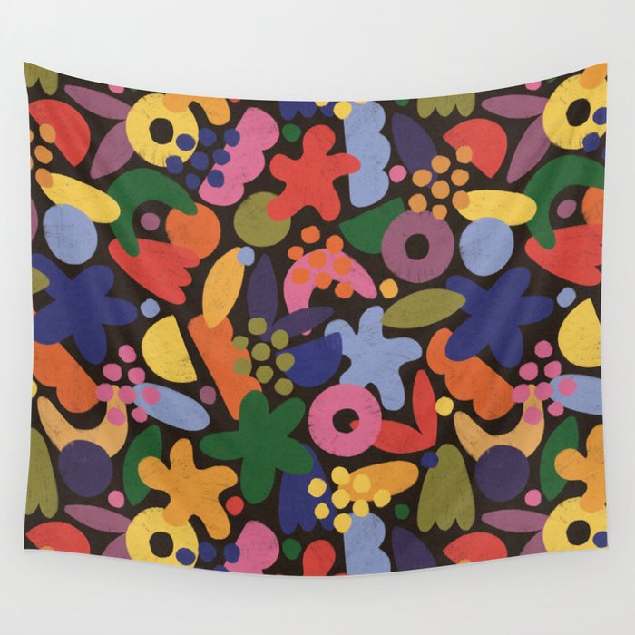 Bright Abstract Pattern #2 Wall Tapestry Gallery Image 4