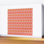 Abstract Triangles Pattern in Pink and Orange Wall Mural Gallery Image 2