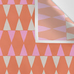 Abstract Triangles Pattern in Pink and Orange Wall Tapestry Gallery Image 3
