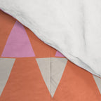 Abstract Triangles Pattern in Pink and Orange Comforter Gallery Image 4