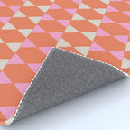 Abstract Triangles Pattern in Pink and Orange Rug Gallery Image 4