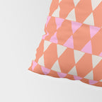 Abstract Triangles Pattern in Pink and Orange Pillow Sham Gallery Image 4