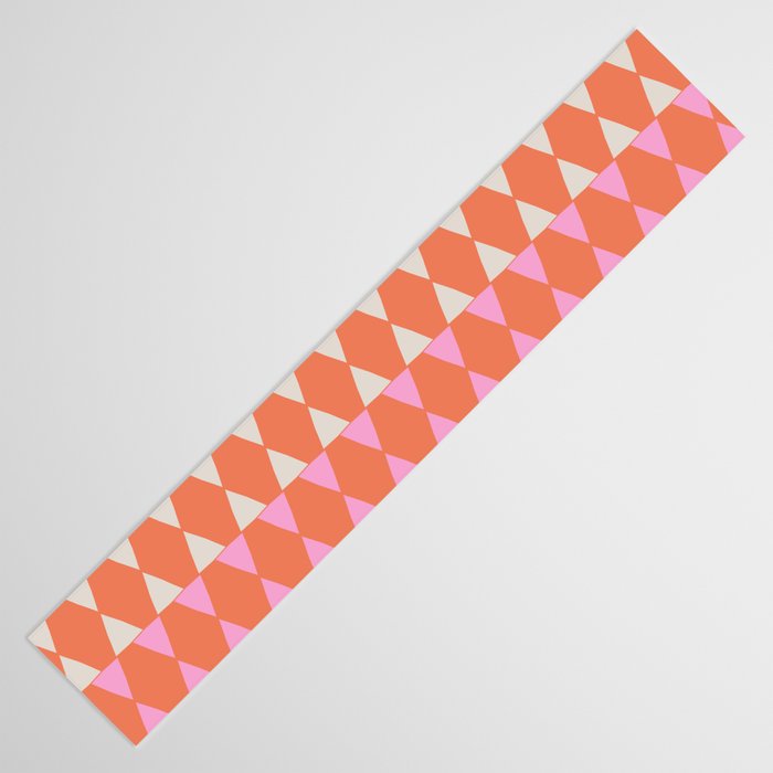 Abstract Triangles Pattern in Pink and Orange Table Runner Gallery Image 3