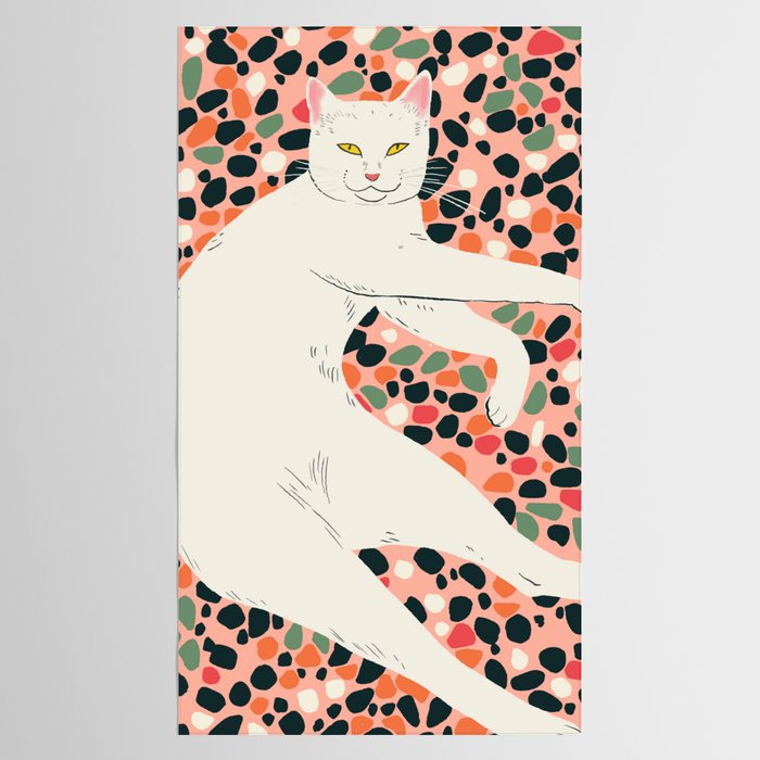 Cat Stretching Tablecloth Gallery Image 2