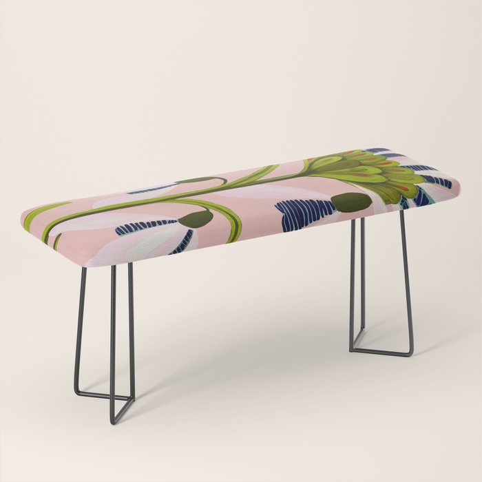 Snowdrop Trio on Blush Pink Bench Gallery Image 1