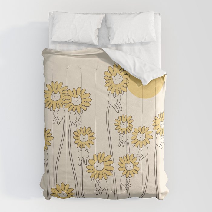 Cat and Plant 45 Comforter Gallery Image 1