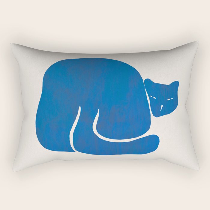 Blue cat Rectangular Pillow Gallery Image 2