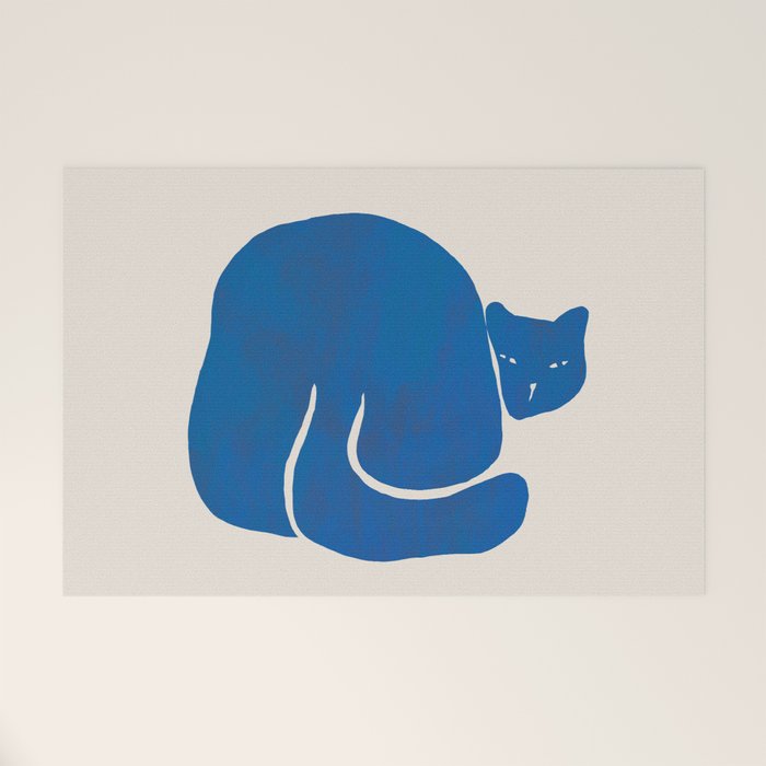Blue cat Welcome Mat Gallery Image 1