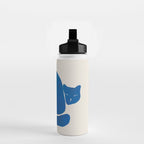 Blue cat Water Bottle Gallery Image 2