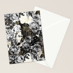Dark abstract bloom over golden lines Stationery Card Gallery Image 2