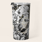 Dark abstract bloom over golden lines Travel Mug Gallery Image 3