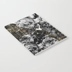 Dark abstract bloom over golden lines Notebook Gallery Image 2