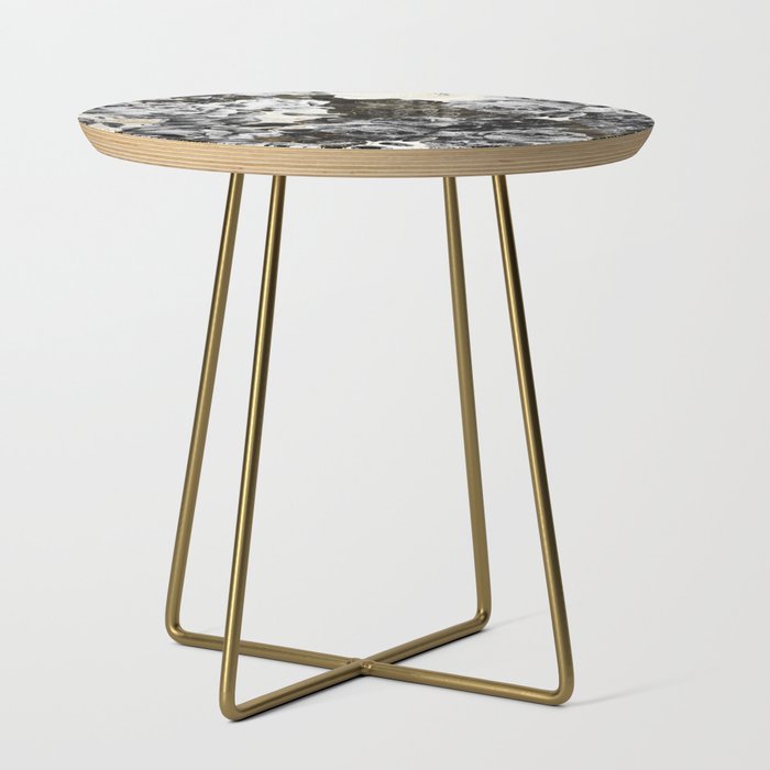 Dark abstract bloom over golden lines Side Table Gallery Image 1