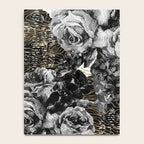 Dark abstract bloom over golden lines Notebook Gallery Image 4