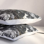 Dark abstract bloom over golden lines Pillow Sham Gallery Image 3