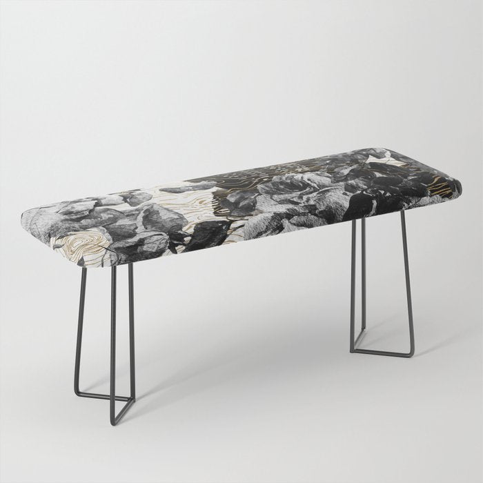 Dark abstract bloom over golden lines Bench Gallery Image 1