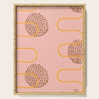 Abstract Fields in Peach Pink & Brown Serving Tray Gallery Image 1