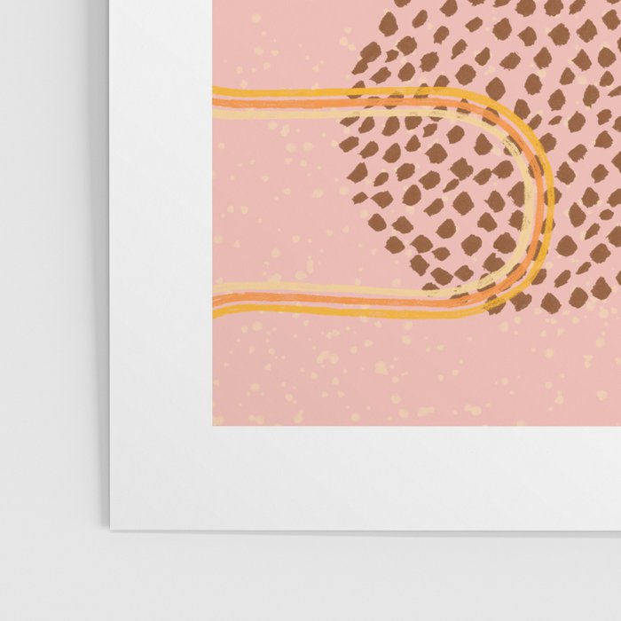 Abstract Fields in Peach Pink & Brown Poster Gallery Image 3