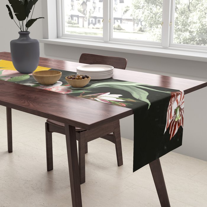 Floral Portrait 17 Table Runner Gallery Image 2