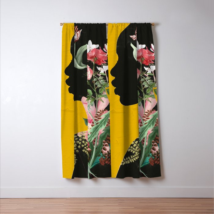 Floral Portrait 17 Window Curtain Gallery Image 3