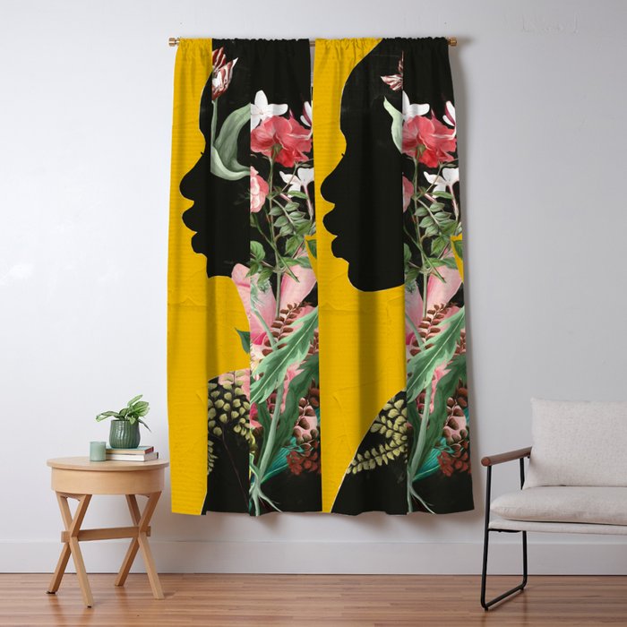 Floral Portrait 17 Window Curtain Gallery Image 1