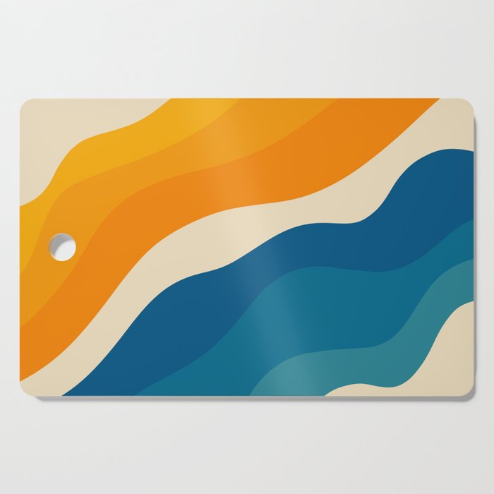 Minimalist abstract waves Cutting Board Gallery Image 1
