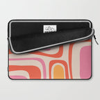 Palm Springs Retro Mid-Century Modern Abstract Minimalist Pattern Pink Orange Laptop Sleeve Gallery Image 2