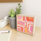 Palm Springs Retro Mid-Century Modern Abstract Minimalist Pattern Pink Orange Mini Art Print Gallery Image 2