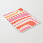 Palm Springs Retro Mid-Century Modern Abstract Minimalist Pattern Pink Orange Notebook Gallery Image 3