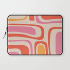 Palm Springs Retro Mid-Century Modern Abstract Minimalist Pattern Pink Orange Laptop Sleeve Gallery Image 1