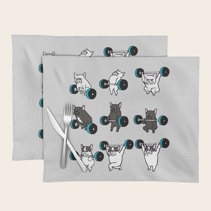 OLYMPIC LIFTING FRENCHIE Placemat Gallery Image 1