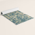 William Morris Melsetter Trellis Teal Botanical Birds Art Yoga Mat Gallery Image 2