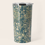 William Morris Melsetter Trellis Teal Botanical Birds Art Travel Mug Gallery Image 1
