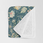 William Morris Melsetter Trellis Teal Botanical Birds Art Throw Blanket Gallery Image 3
