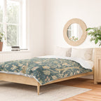 William Morris Melsetter Trellis Teal Botanical Birds Art Duvet Cover Gallery Image 2
