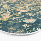 William Morris Melsetter Trellis Teal Botanical Birds Art Bath Mat Gallery Image 3